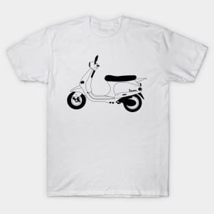 Vespa ET2/ET4 Black Outline T-Shirt